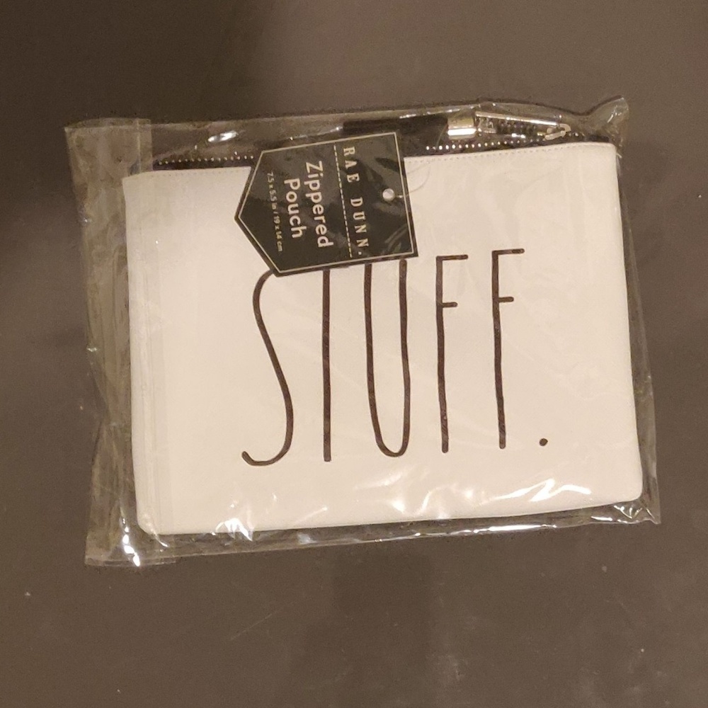 Rae Dunn Stuff Zippered Makeup Bag